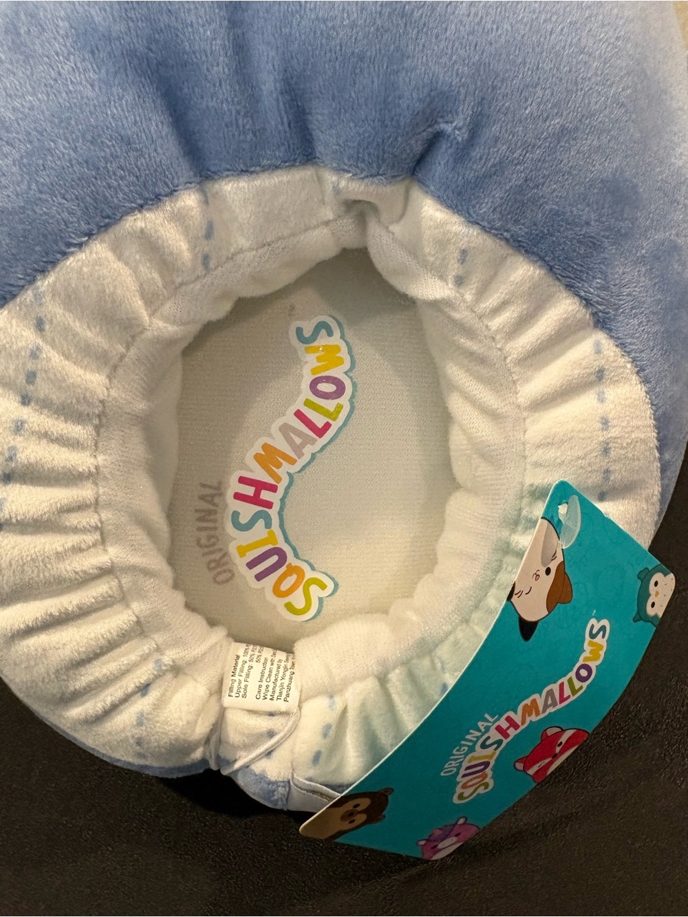 Original Squishmallow Samir the Whale Plush Slippers Kids Youth Sizes New - Picture 3 of 9